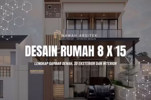 desain rumah 8x15 3d