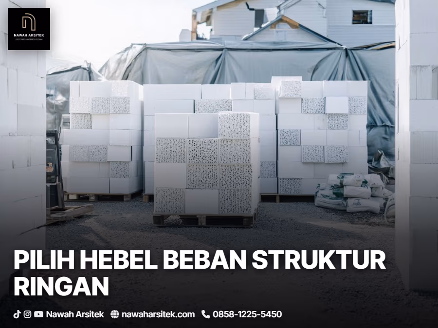 kelebihan hebel dibanding bata merah terlihat dari bobot material