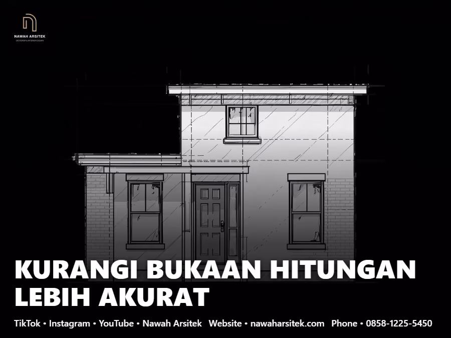 kebutuhan hebel per m2 tidak bisa lepas dari bukaan dan pola ruang